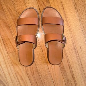 Madewell Brown Leather Buckle Sandals